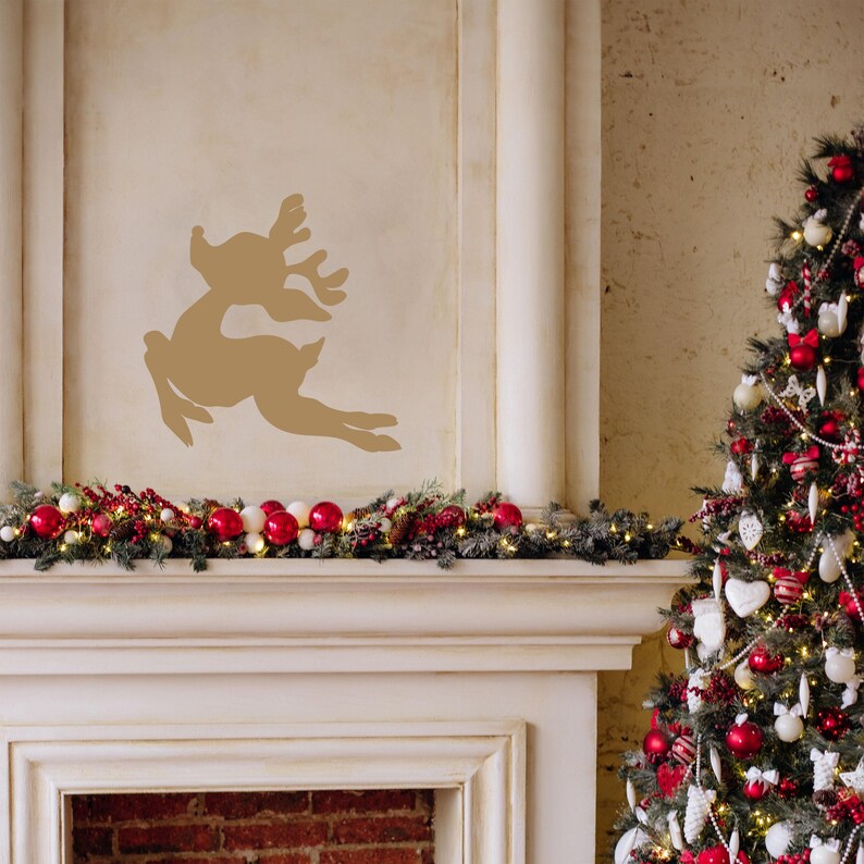 Rudolph Reindeer Vinyl Decal Custom Deer Merry Christmas Holidays Santa