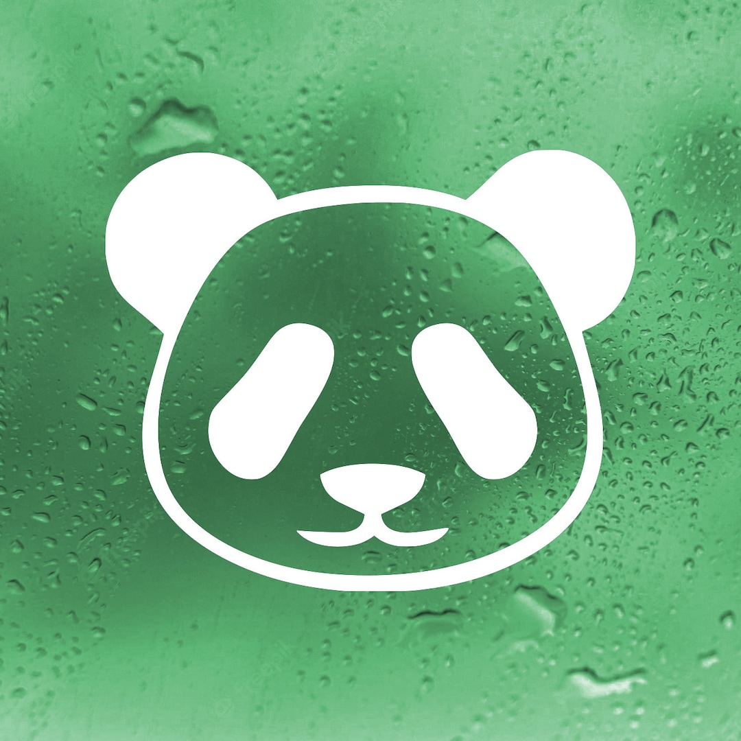 Happy Panda Face Vinyl Decal | Animal Lover Wall Device and Vehicle ...