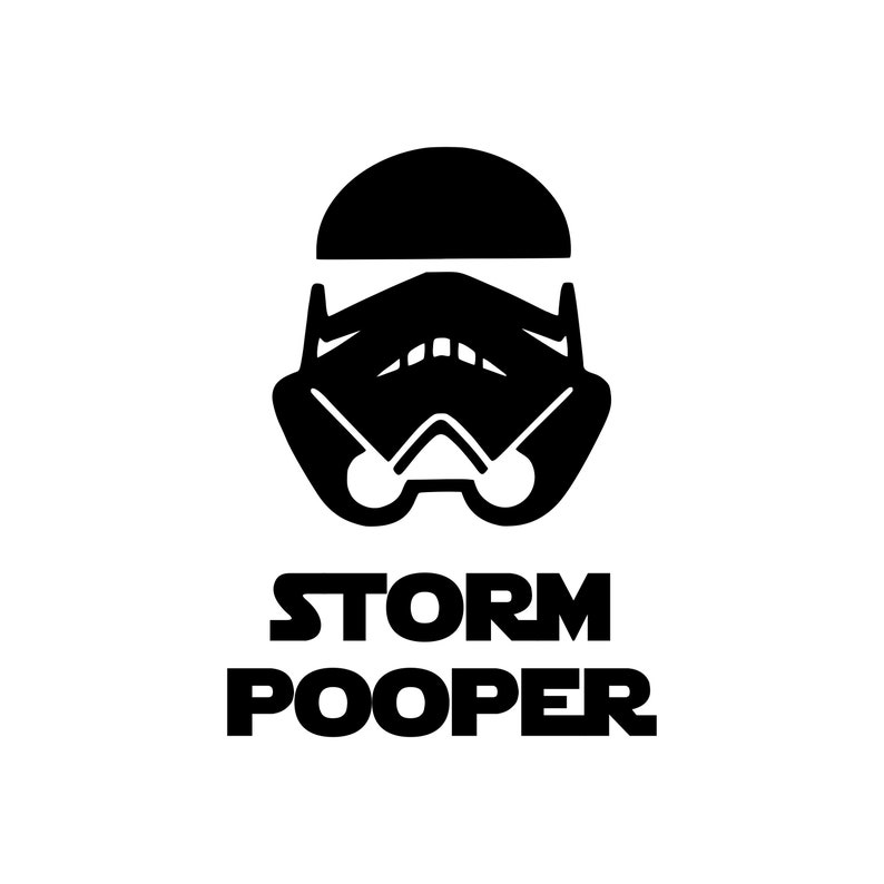 Stormtrooper 4/" x 4/" Star Wars STORM POOPER Sticker