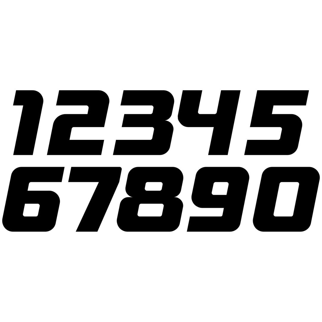 Custom Motocross Racing Numbers V5 Vinyl Decal | MX Dirt Bike Front ...
