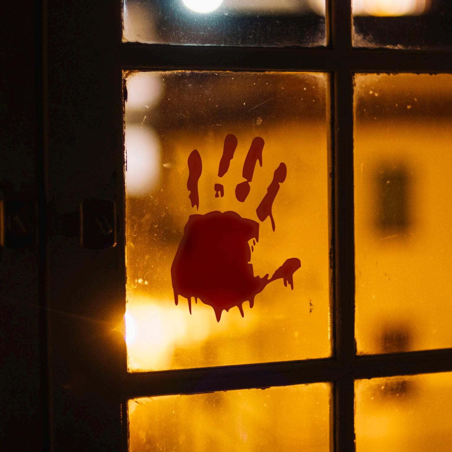Bloody Hand Print Pair Vinyl Decal | Custom Halloween Party Decoration ...