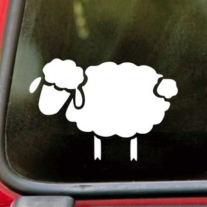Sheep Vinyl Decal – Farm Animal Sticker – Lamb Silhouette – Weatherproof Die Cut – Car, Laptop, Wall, Window – 20 Colors & Custom Sizes
