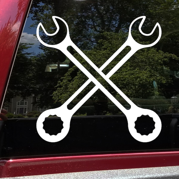 Crossed Wrenches Sticker Etsy