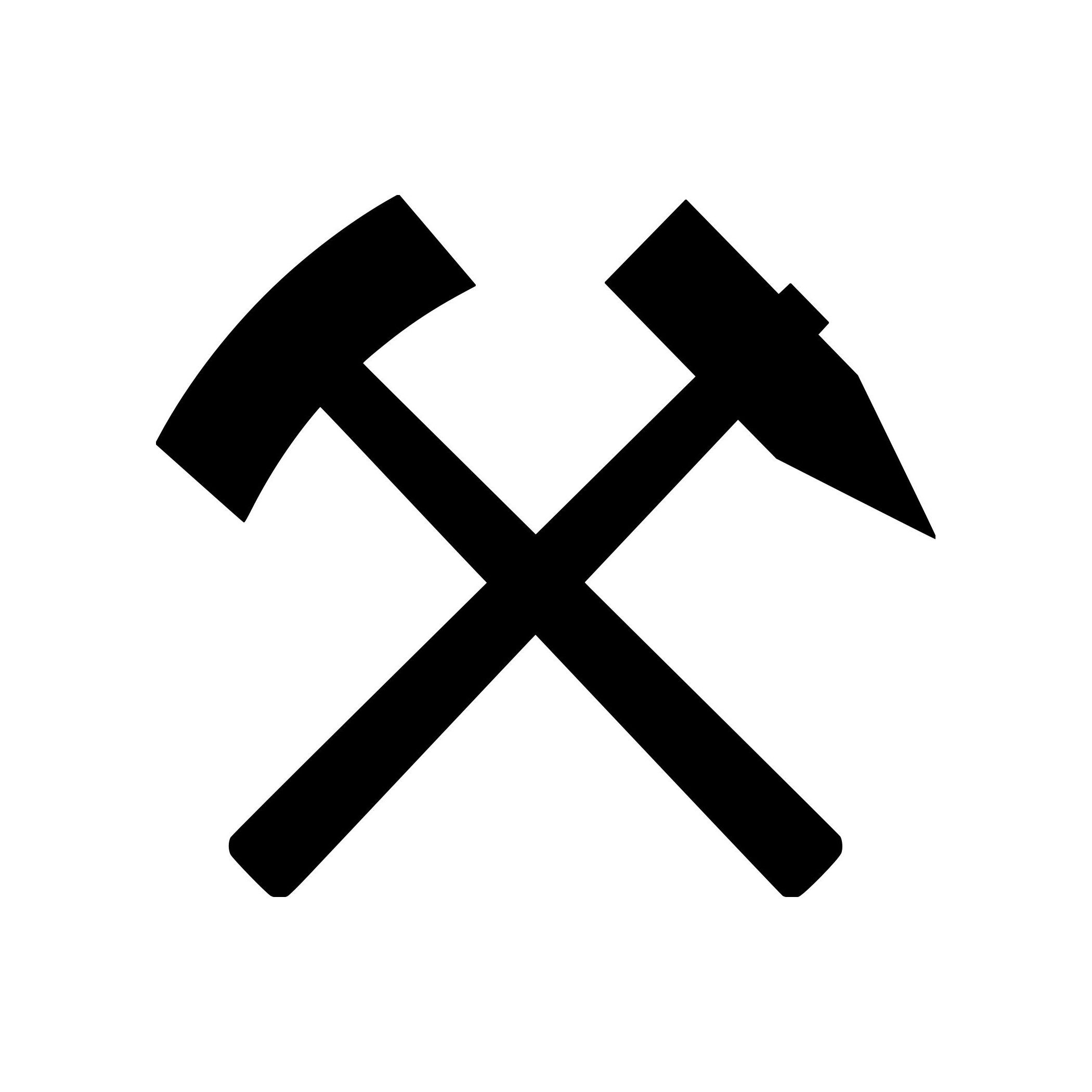 HAMMER AND PICK Vinyl Decal Sticker Mining Heraldry Miner Etsy