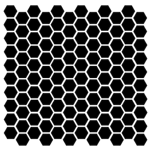 Hexagons (120 Count) 1&quot; Craft Vinyl Sticker Sheet - Hexagon Polygon 6 Decor Accent