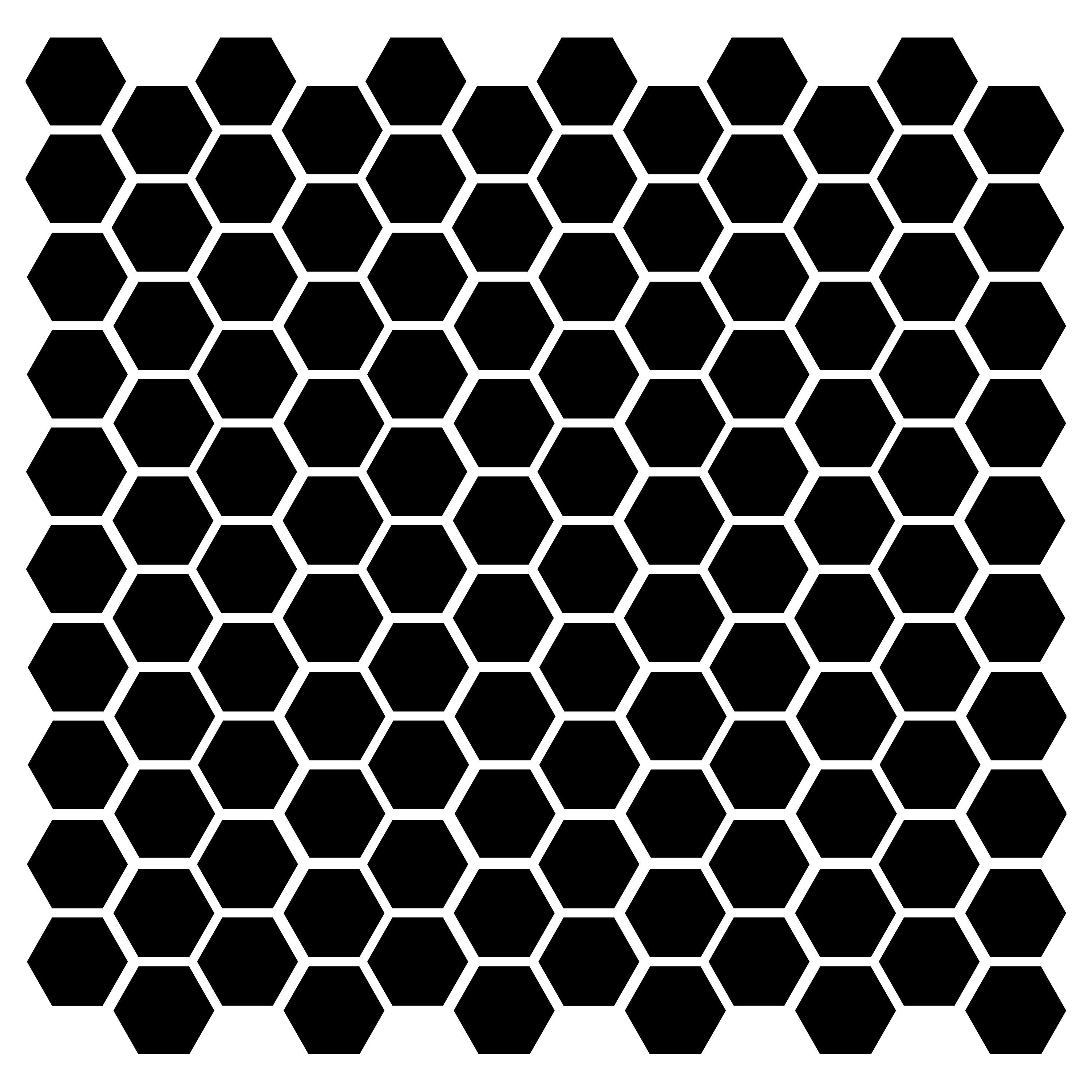 1/2 HONEYCOMB BEEHIVE STENCIL, Hexagon Pattern, Shapes Template 