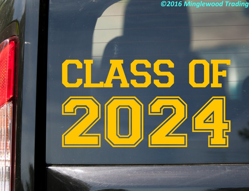 Class of 2024 Vinyl Sticker Graduation High School Etsy