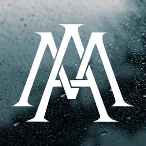 Auspice Maria Monogram Vinyl Decal V4 - Virgin Mary Ave - Die Cut Sticker