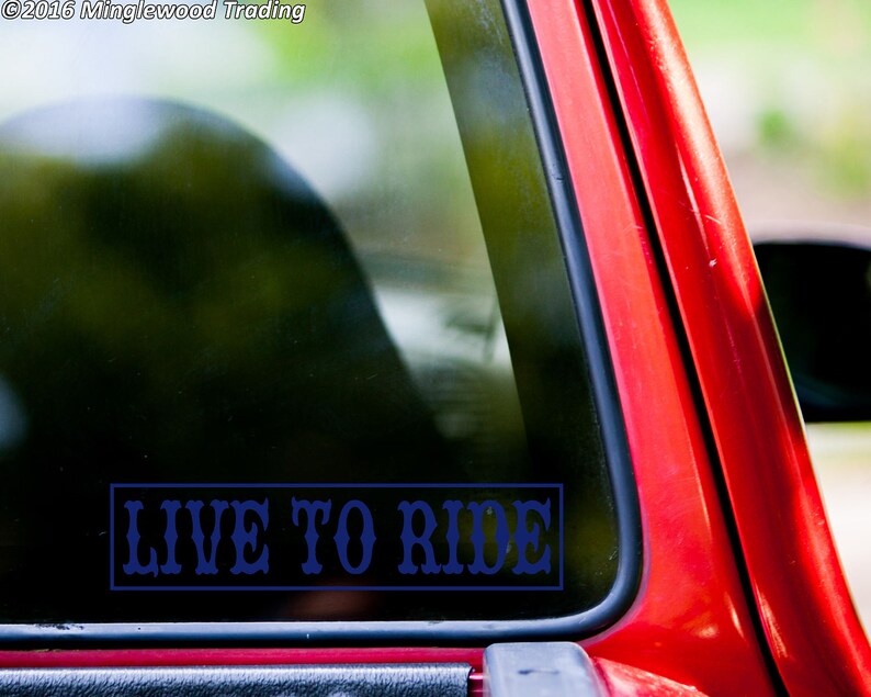 LIVE TO RIDE Vinyl Decal Sticker Motorcycle Life Bike Club | Etsy