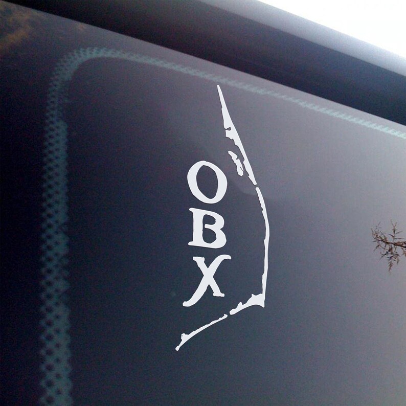 Outer Banks OBX V4 Vinyl Decal Ocracoke Roanoke Island Coastal Map Car ...