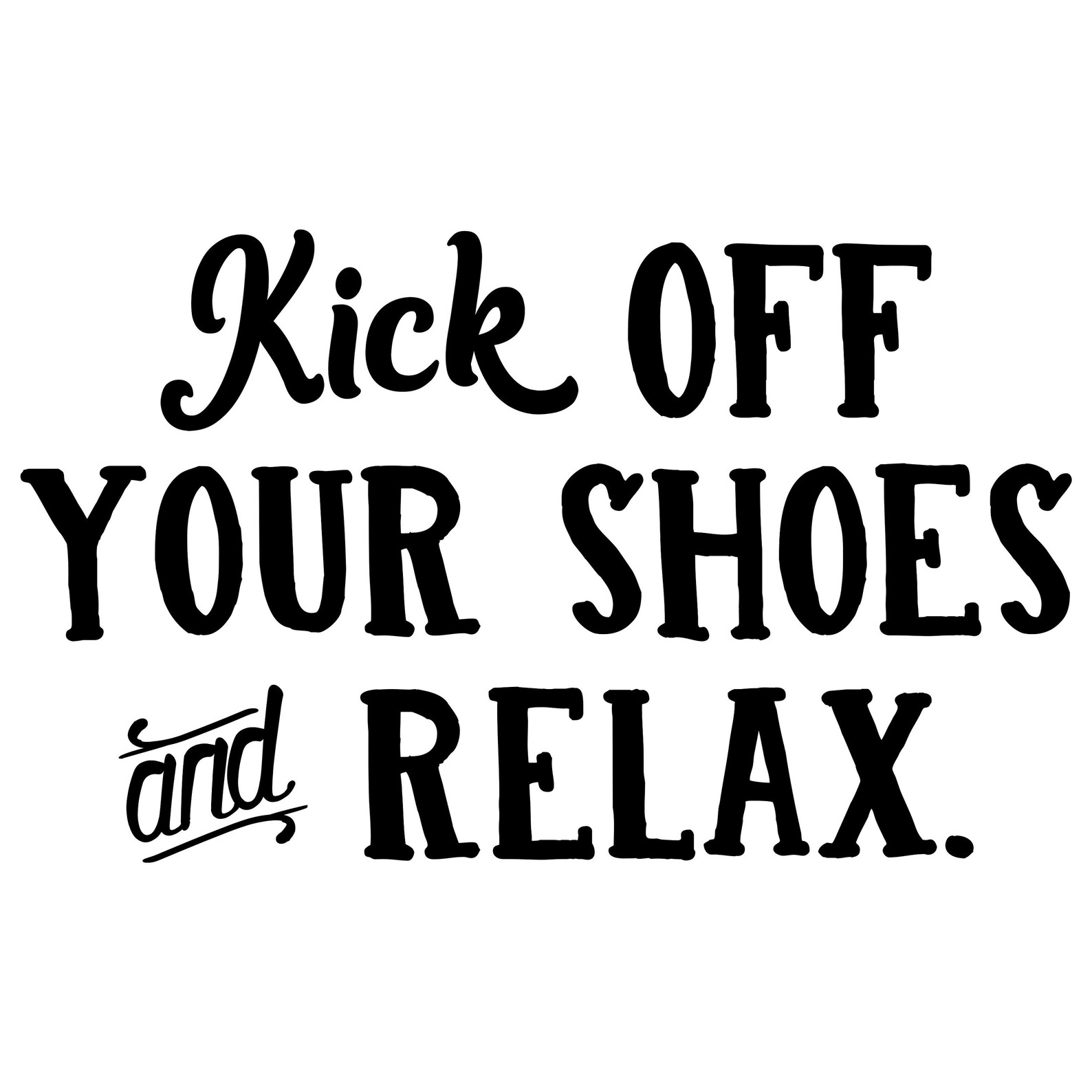 Kick off Your Shoes and Relax Vinyl Decal Sticker Etsy