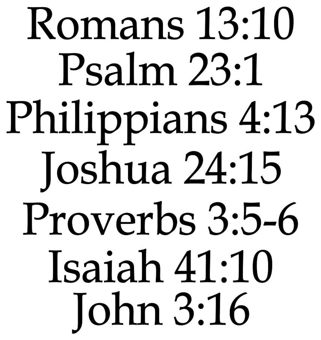 Custom Bible Book Chapter Verse Vinyl Decal Sticker – Personalized ...
