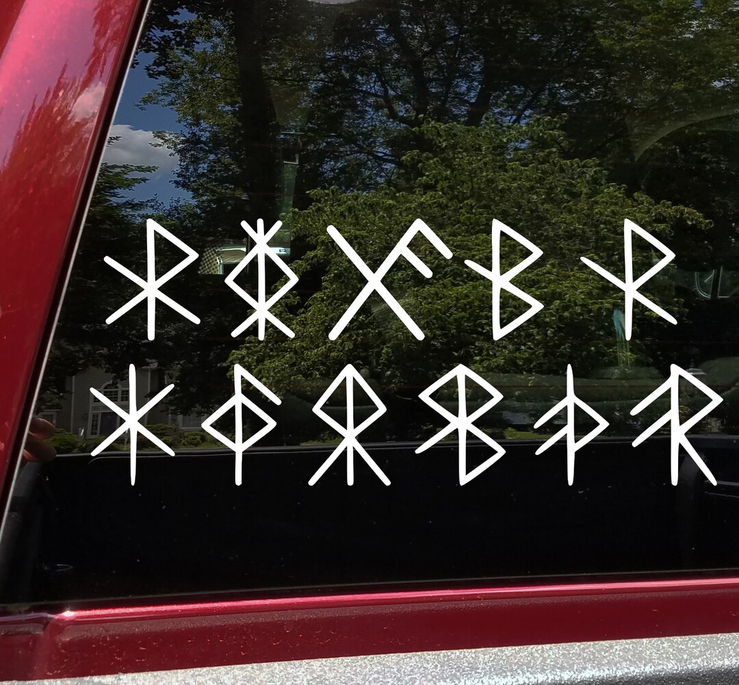 Set of 11 Bind Rune Vinyl Decals Viking Norse Energy Healing Strength
