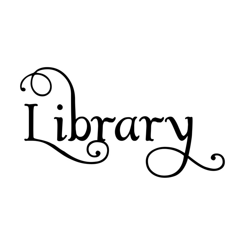 Library Vinyl Decal Sticker Bathroom Door Sign Reading Etsy Sweden