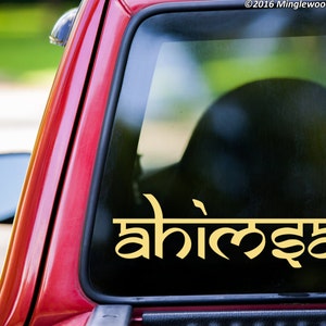 Ahimsa Vinyl Decal Peace Love Compassion Yoga Respect Non-Violence Die Cut Sticker image 3