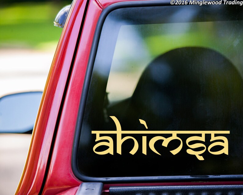 Ahimsa Vinyl Decal Peace Love Compassion Yoga Respect Non-Violence Die Cut Sticker image 3