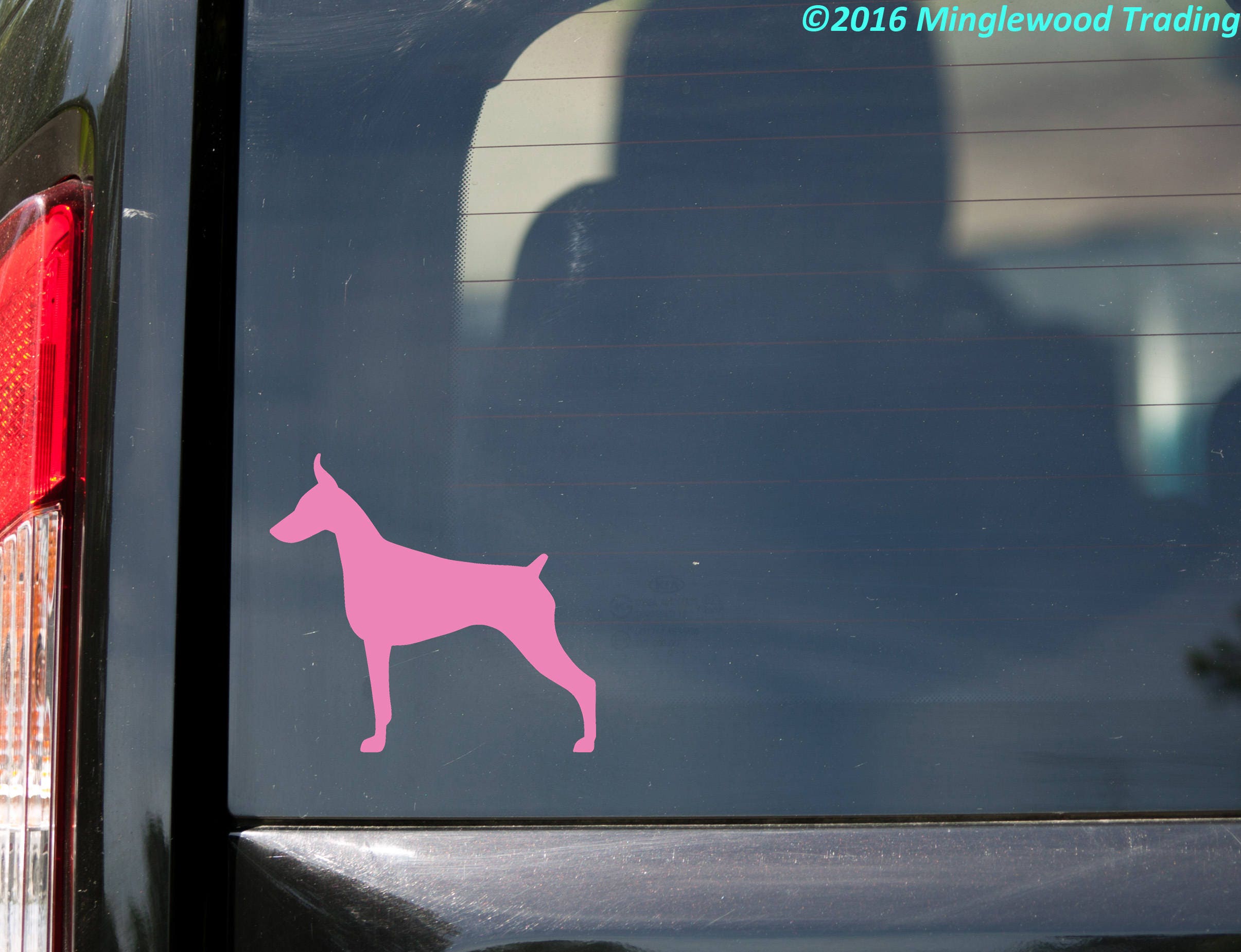 Doberman Pnscher Vnyl Decal Car Wndow Laptop Dog Breed Slhouette...