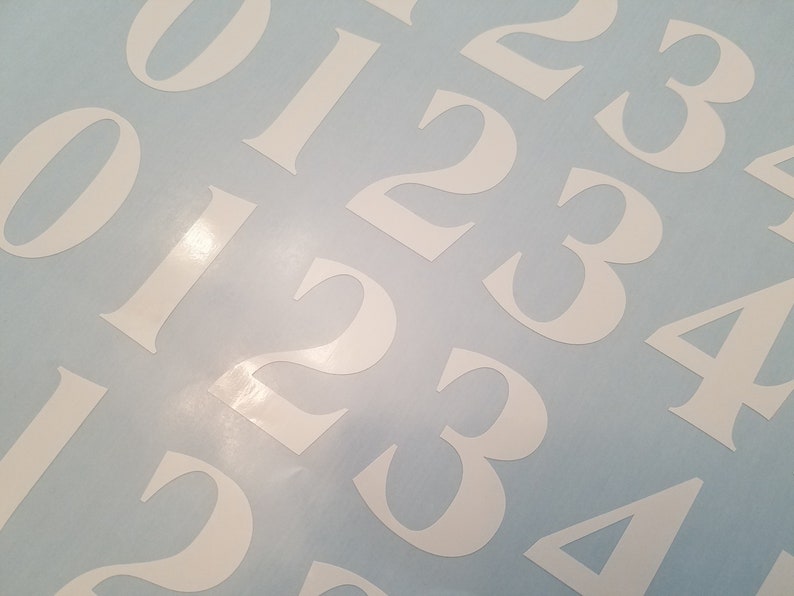 4 Sets of Classic Die Cut Numbers 09 Vinyl Decals Stickers Etsy