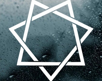 Heptagram Seven-Pointed Star Sacred Symbol | Custom Vinyl Decal Sticker for Car Window Wall Device