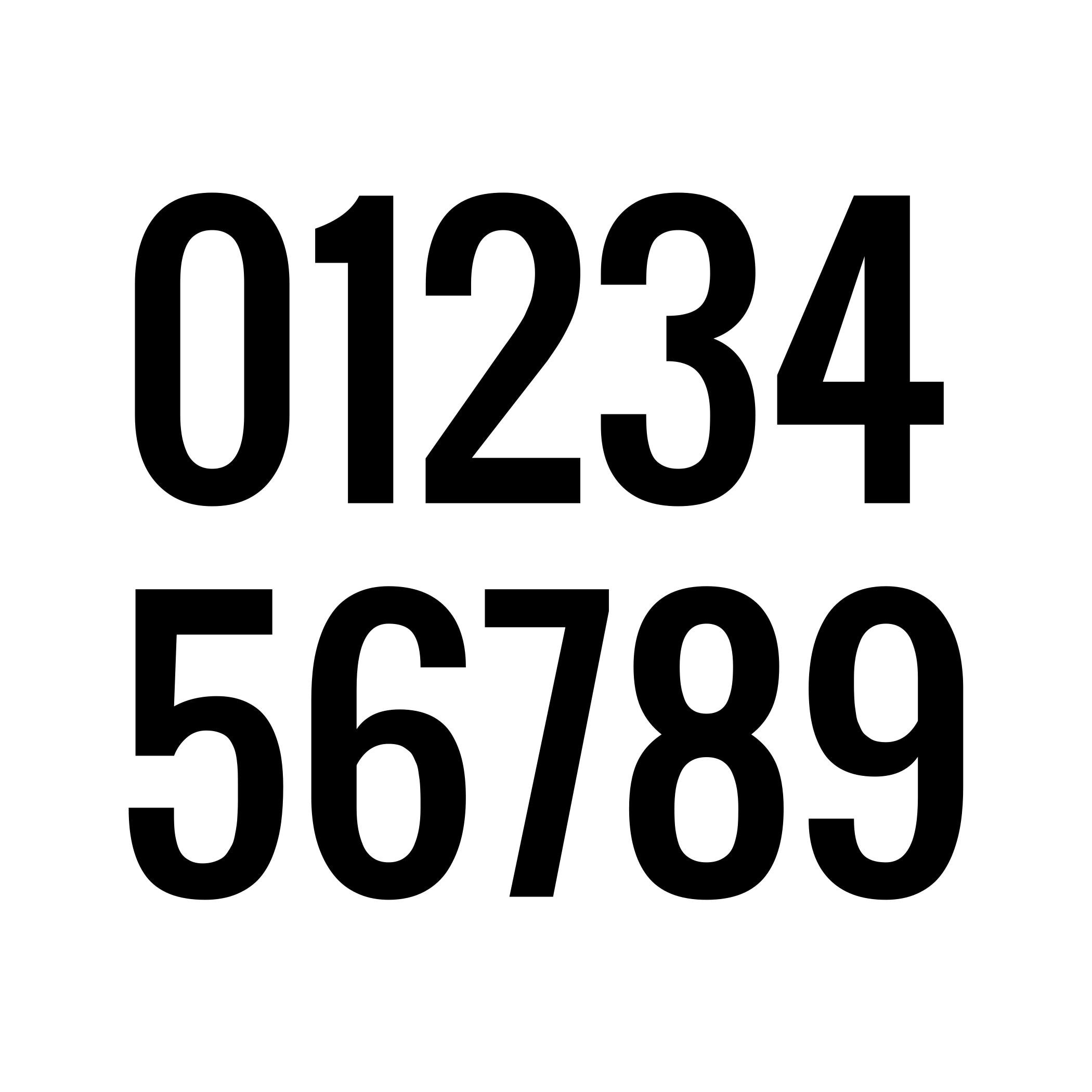 Sheet of 20 Numbers Oswald Font Vinyl Decal - Standard Mailbox Address ...