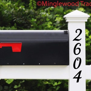 Vertical Mailbox Numbers - 1-10 inches - Elegant Custom House Address Vinyl Sticker - Die Cut Decal - KATH