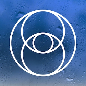 Vesica Piscis Vinyl Decal - Sacred Geometry Divine Circle - Die Cut Sticker