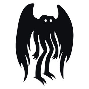 Cute Mothman Bumper Sticker V1 | West Virginia Cryptid Sticker Bigfoot Vinyl Decal for Laptop, Car, Notebook, Window, and More!