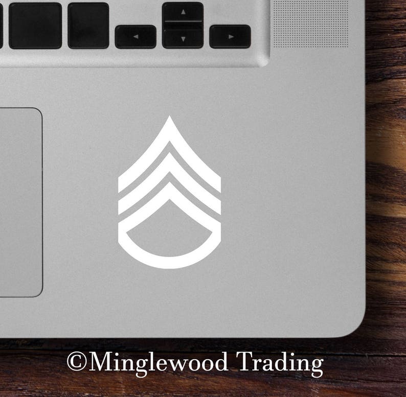 U.S. Army Master Sergeant Rank Insignia Decal Sticker