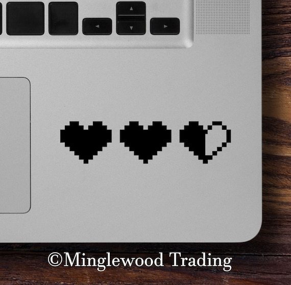 HEART LIFE BAR Vinyl Sticker 8-bit Gaming Link | Etsy