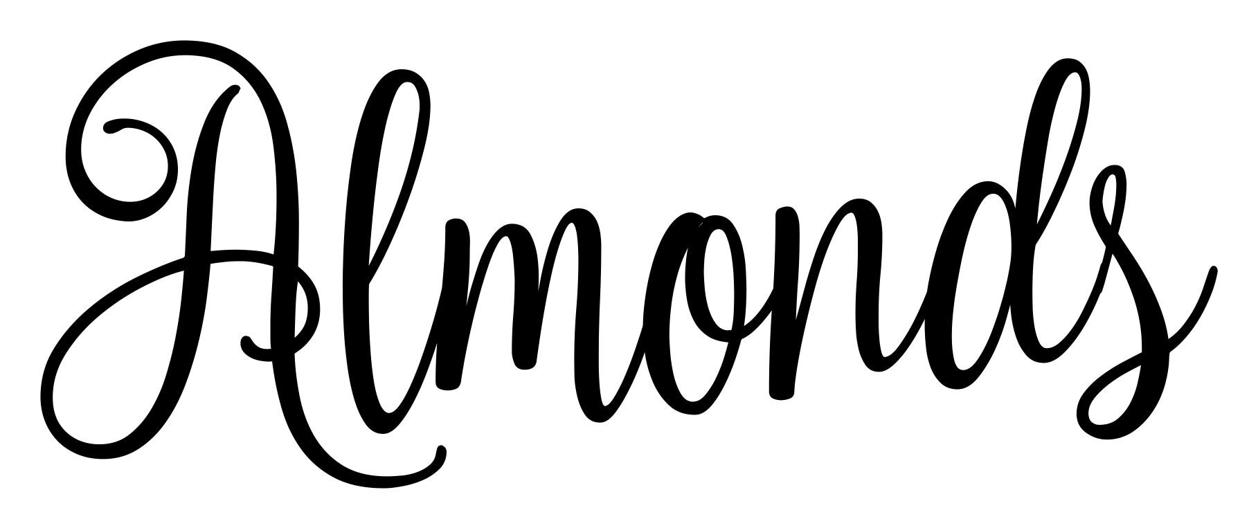 Almonds Vinyl Sticker - Kitchen Organization Label - Die Cut Decal ...