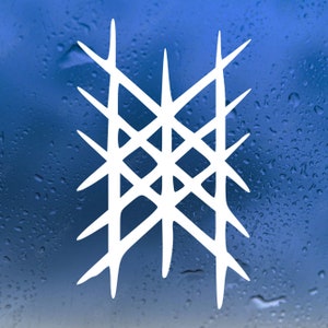 Web of Wyrd Vinyl Decal V2 - Viking Norse Matrix of Fate Skuld&#39;s Net Die Cut Sticker