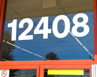 Sohne Bold Storefront Address Numbers Vinyl Sticker Decal for Business Window Door
