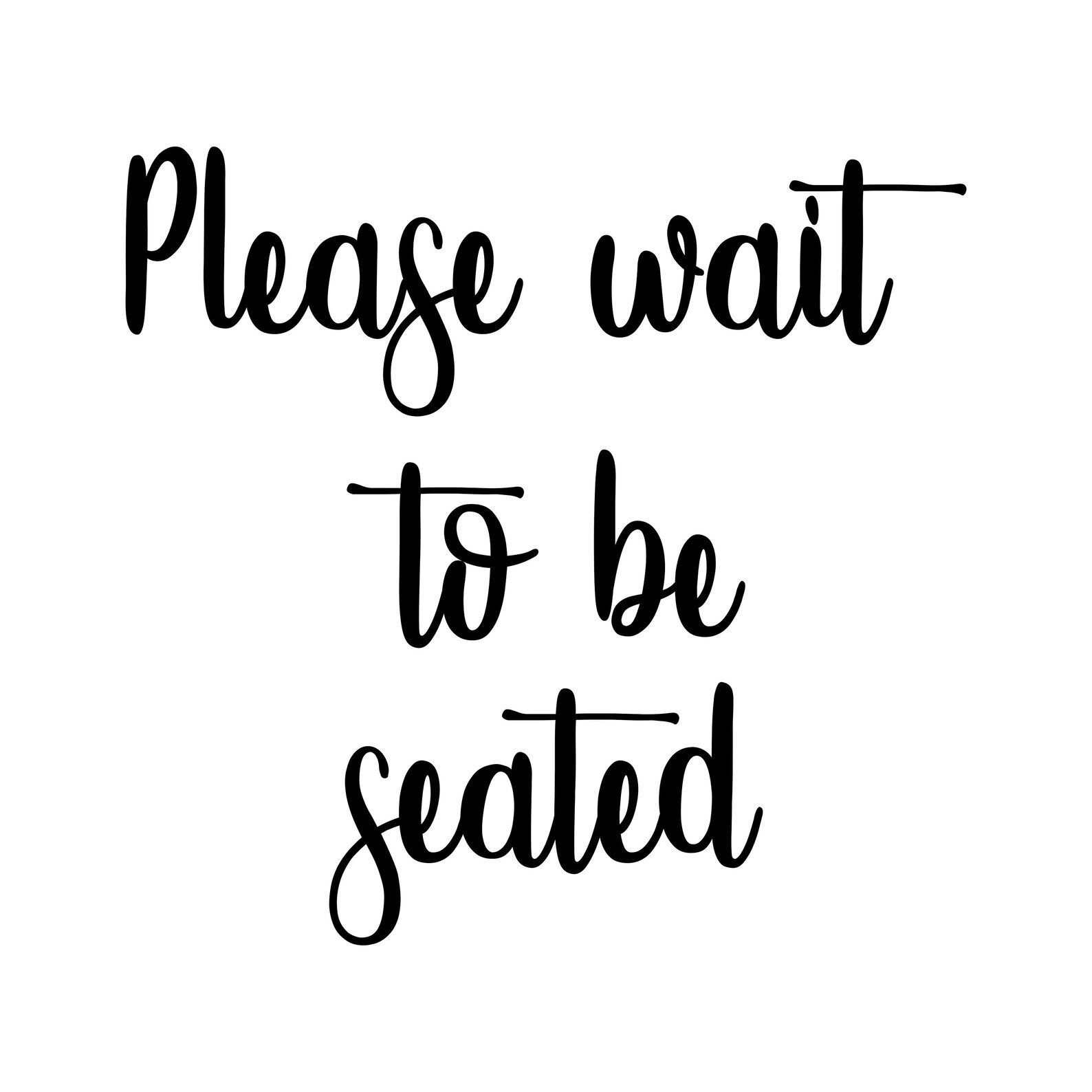 Please Wait to Be Seated Vinyl Decal Sticker Bathroom | Etsy