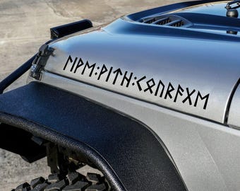 Live With Courage in Viking Runes Vinyl Decal | Norse Futhark | Die Cut Sticker