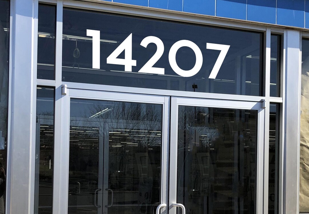 Neutra Display Storefront Address Numbers Vinyl Sticker Decal Business ...