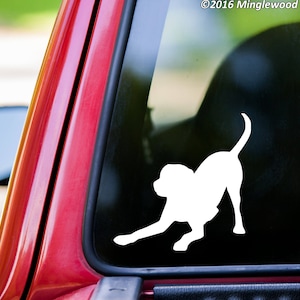 Labrador Retriever Vinyl Sticker - Puppy Dog Yellow Black Lab Playful - Die Cut Decal