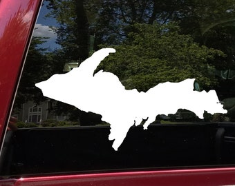 Upper Peninsula Michigan Vinyl Decal - Yooper The U.P. - Die Cut Sticker