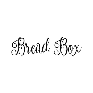 Bread Box - V2 Vinyl Decal Sticker - Kitchen Breadbox Bread Bin