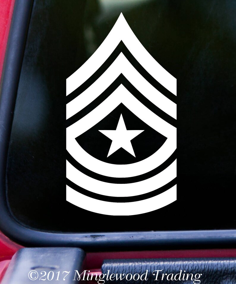 US ARMY E9 Vinyl Decal Sticker Sergeant Major Insignia Etsy