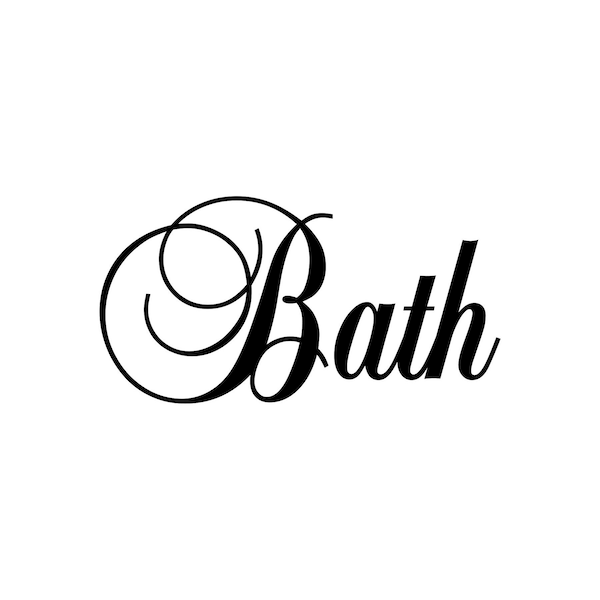 Bath Vinyl Decal Sticker - Bathroom Toilet Water Closet Shower