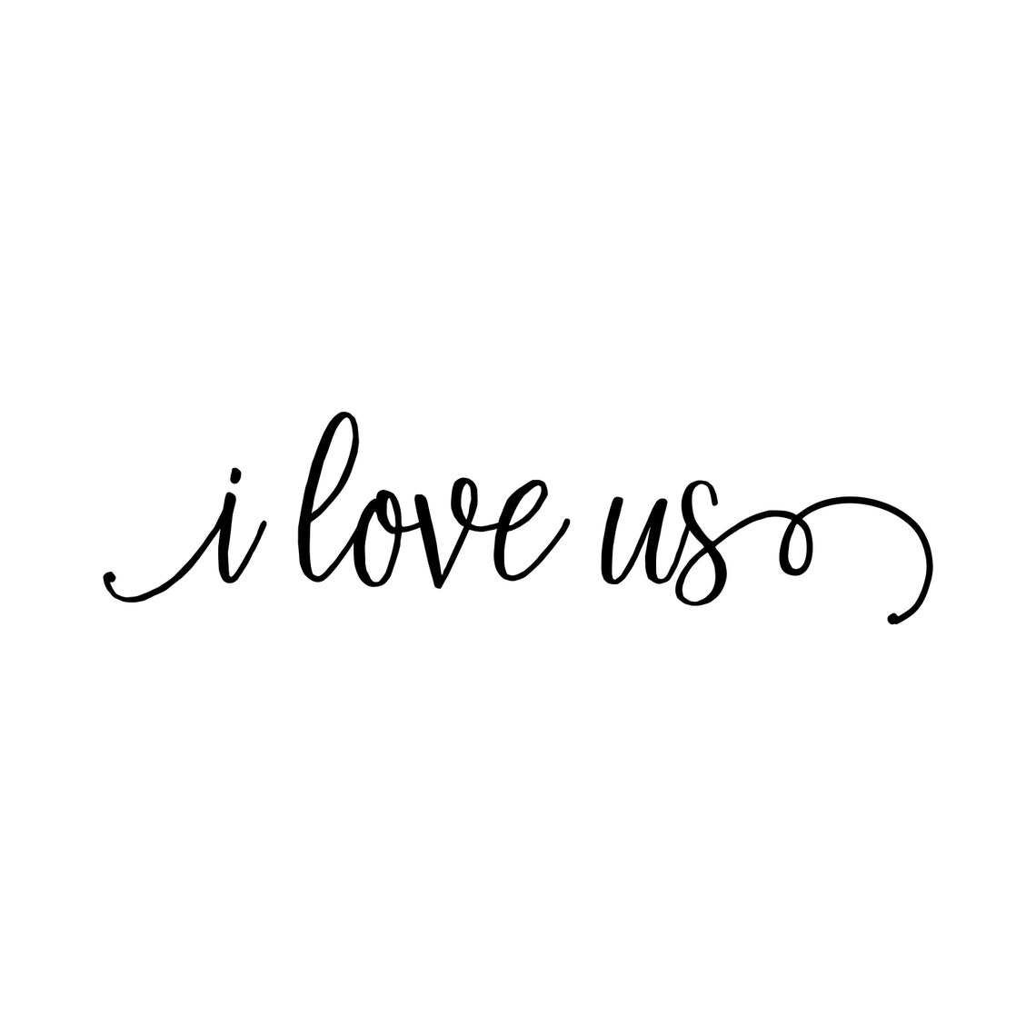 I Love Us Vinyl Decal Sticker Family Home Wall Decor Etsy