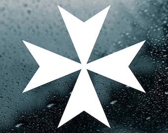 Maltese Cross Vinyl Decal - Heraldry Coat of Arms - Die Cut Sticker