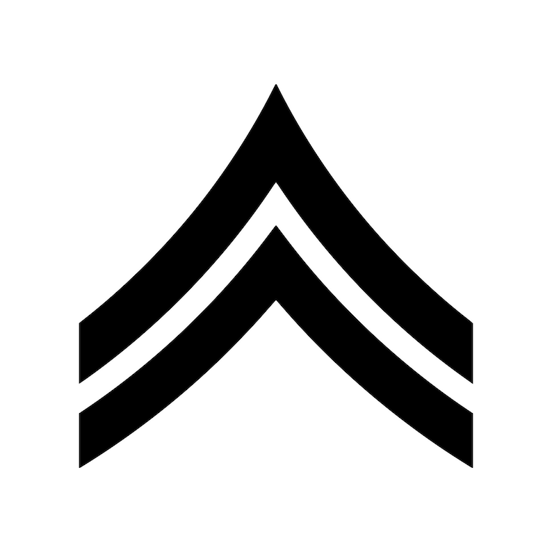 US Army E4 Corporal Insignia Vinyl Decal Sticker CPL Etsy