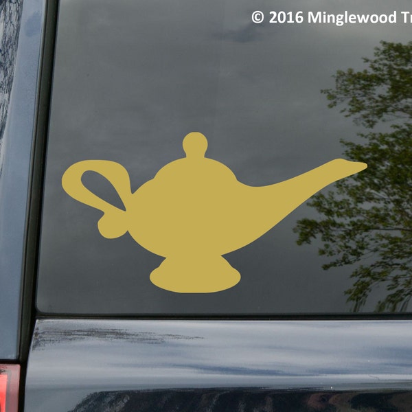 Genie Lamp Vinyl Decal Sticker - Arabian Folklore Djinn Aladdin Wishes