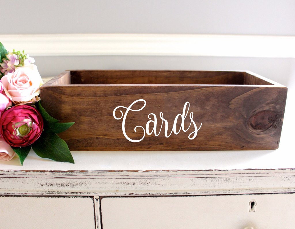 Cards Vinyl Decal Sticker - V2 - Temporary Event Gift Card Box Label Sign