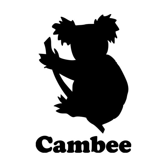 KOALA BEAR with Personalized Name Vinyl Decal Sticker Etsy