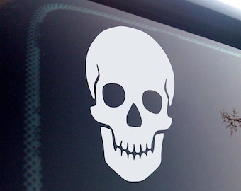 Gothic Horror Skull Vinyl Decal V2: Biker Punk Art Sticker