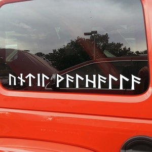 Until Valhalla in Norse Runes Vinyl Decal - Viking Futhark - Die Cut ...