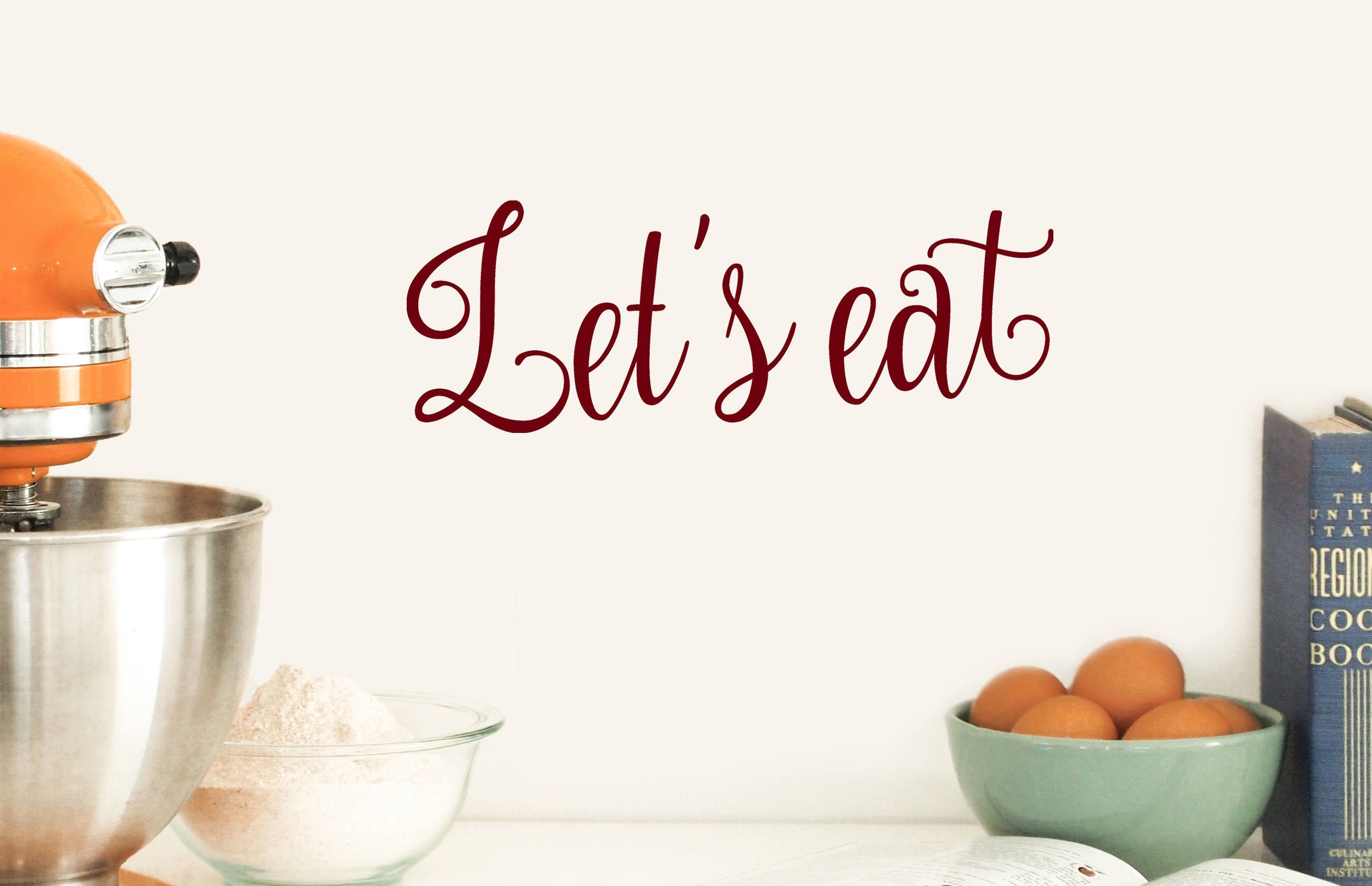 Let's Eat Vinyl Decal Kitchen Dining Room Meal Die Cut - Etsy