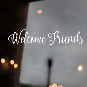 Welcome Friends Vinyl Decal Sticker - Porch Home Neighbor House